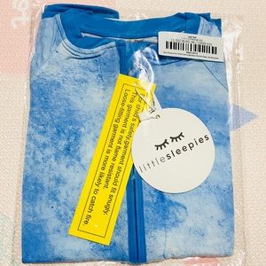 SOLD Little sleepies blue watercolor shortie 18-24 month